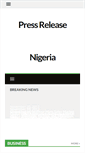 Mobile Screenshot of pressreleasenigeria.com